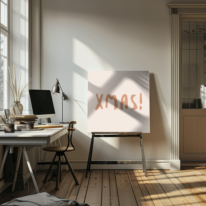 "Xmas!" Wrapped Canvas Wall Art