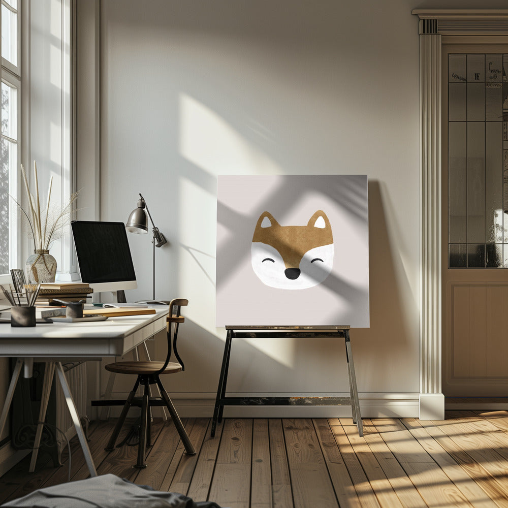 "Xmas Fox" Wrapped Canvas Wall Art