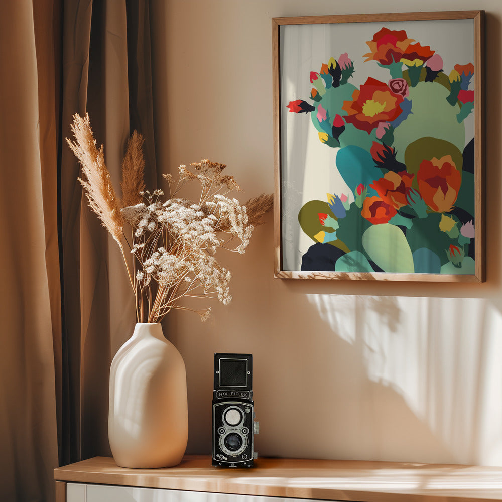 "How Cactus Got Its Groove Back" Framed Textured Wall Art