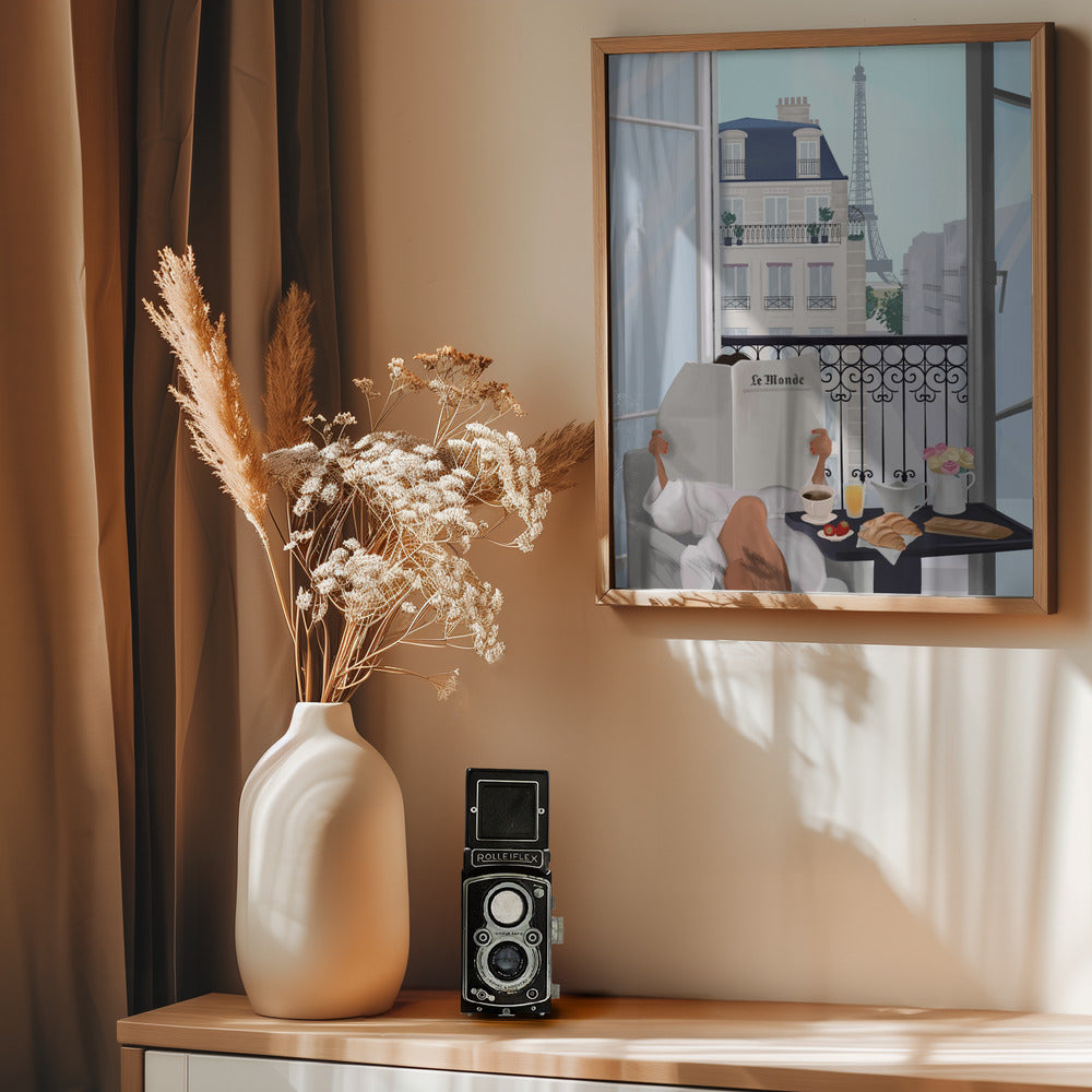 "Paris Balcony" Framed Textured Wall Art