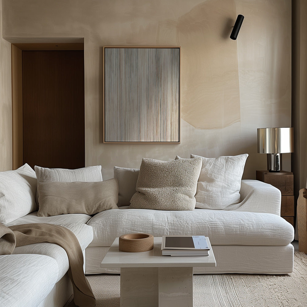 "Lines and Textures #3" Framed Canvas Wall Art by Alma Studio