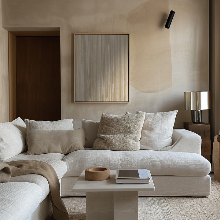"Lines and Textures #4" Framed Canvas Wall Art by Alma Studio
