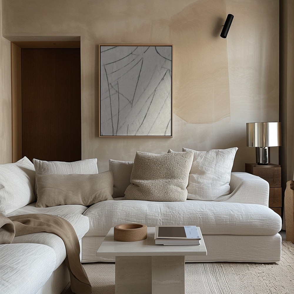 "Scratched #2" Framed Canvas Wall Art by Alma Studio