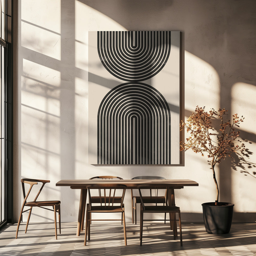 "Black Arch Line Art" Wall Art