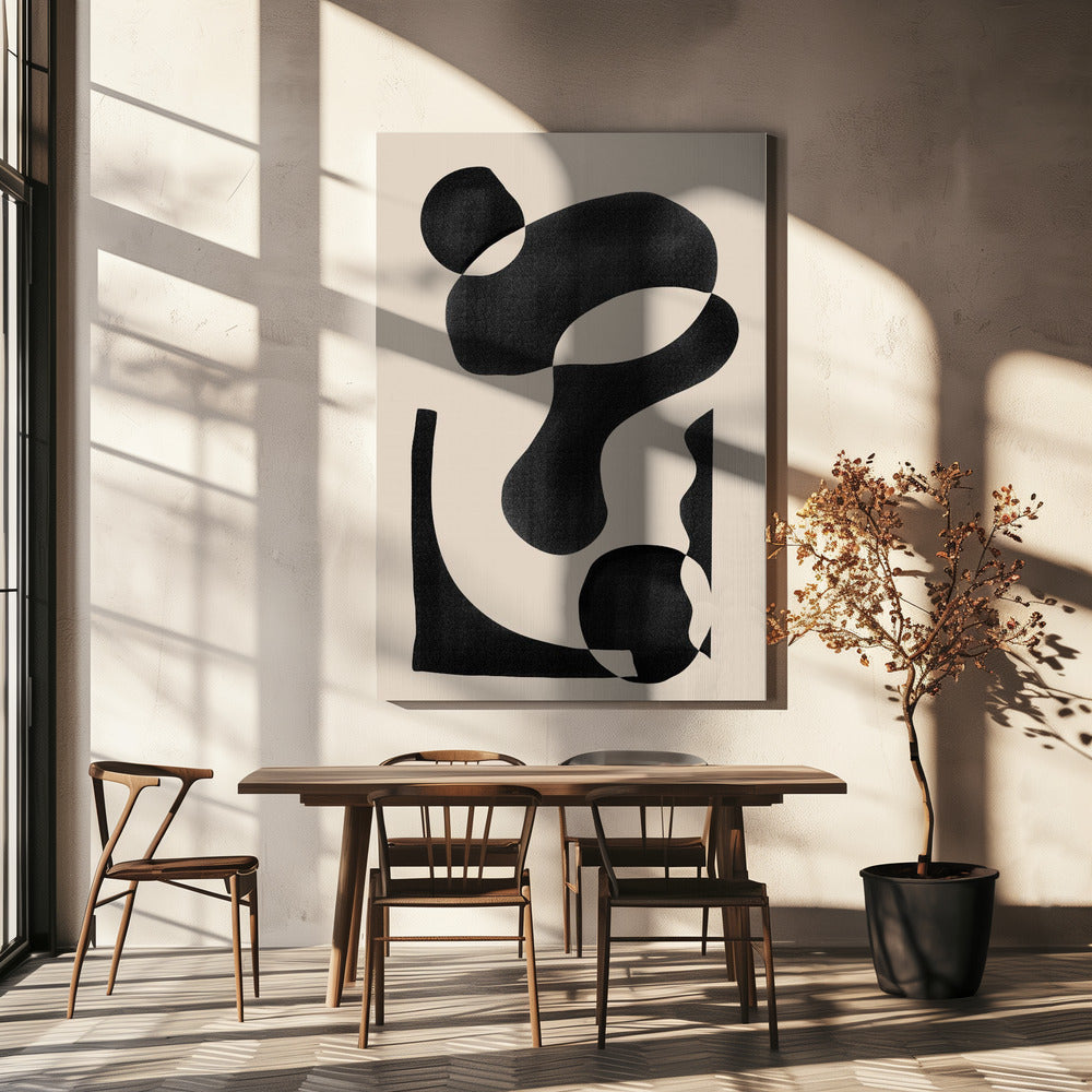 Large-format Ready2HangArt canvases installed in a boutique hospitality interior