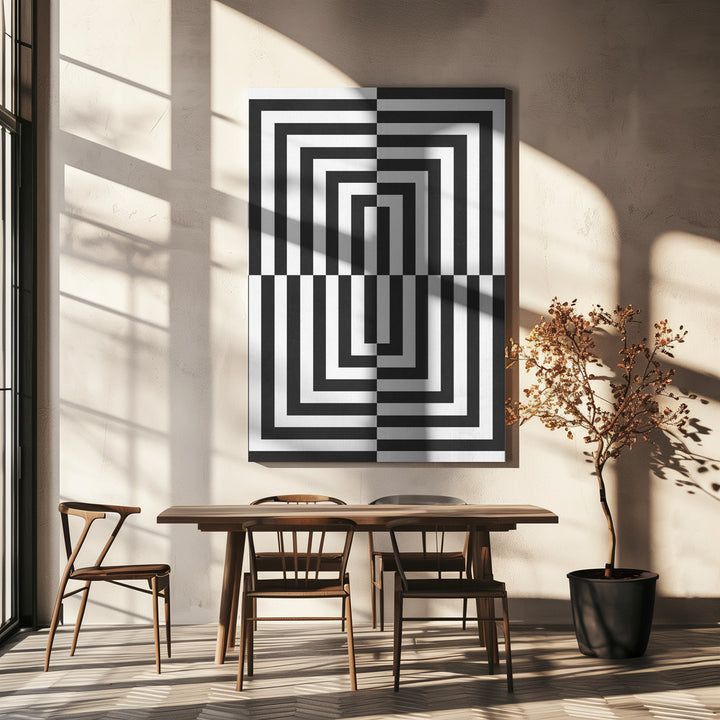 "Black and white lines" Wall Art
