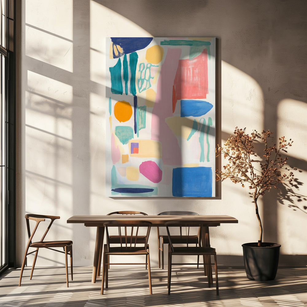 "Abstract Colorful Geometry" Wall Art