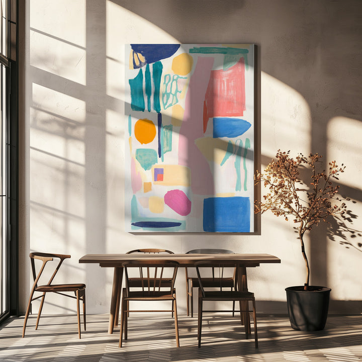 "Abstract Colorful Geometry" Wall Art