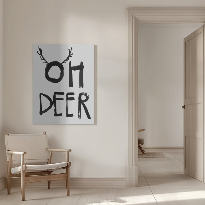 "Oh Deer" Wrapped Canvas Wall Art