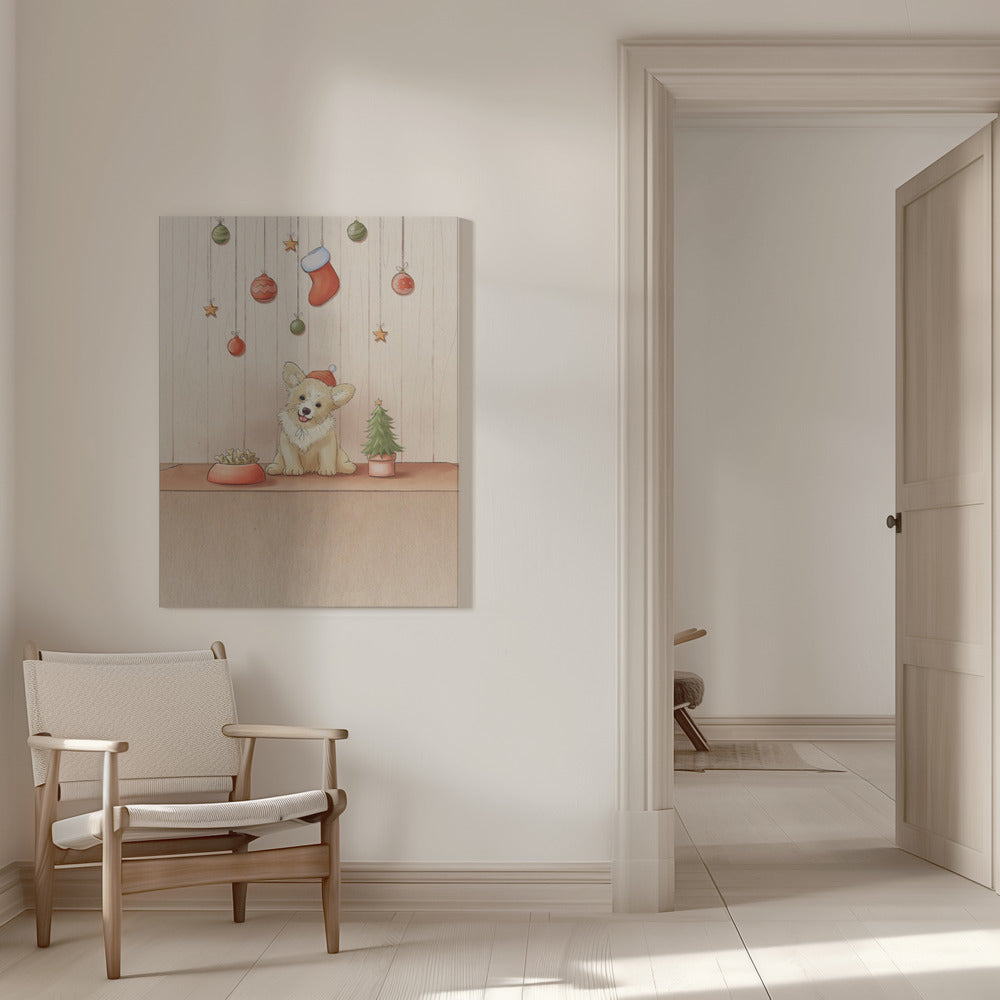 "Cute Dog" Wrapped Canvas Wall Art