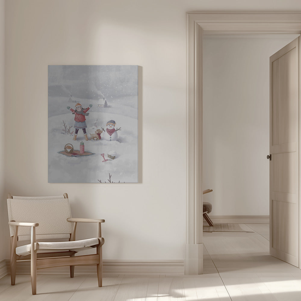 "Winter Girl" Wrapped Canvas Wall Art