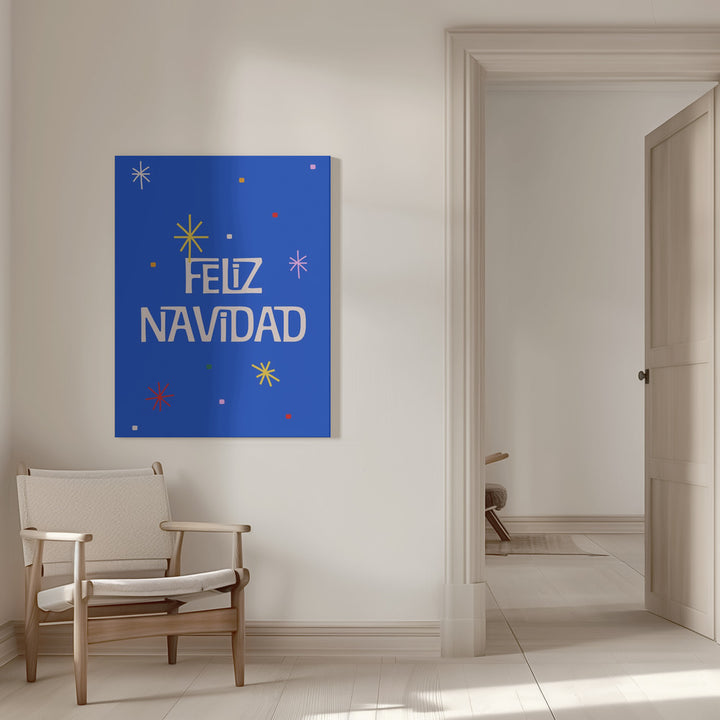 "Feliz Navidad" Wrapped Canvas Wall Art
