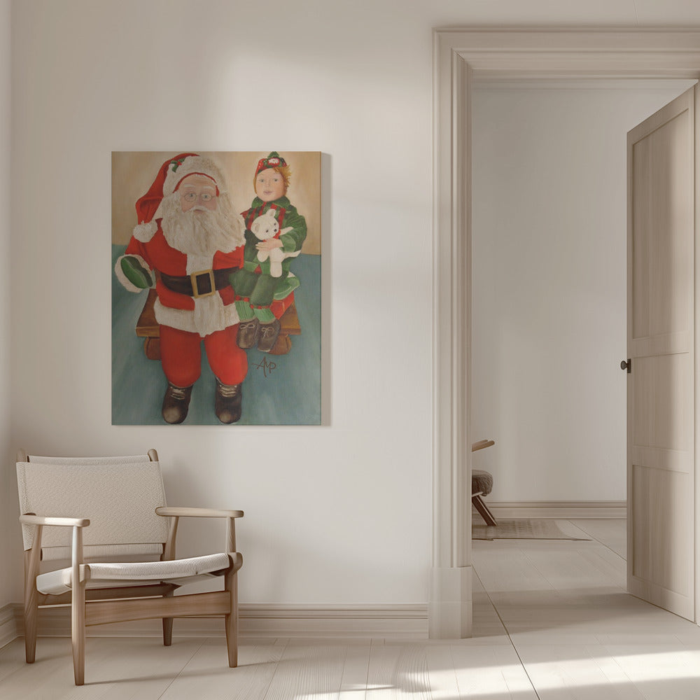 "Ask Santa" Wrapped Canvas Wall Art