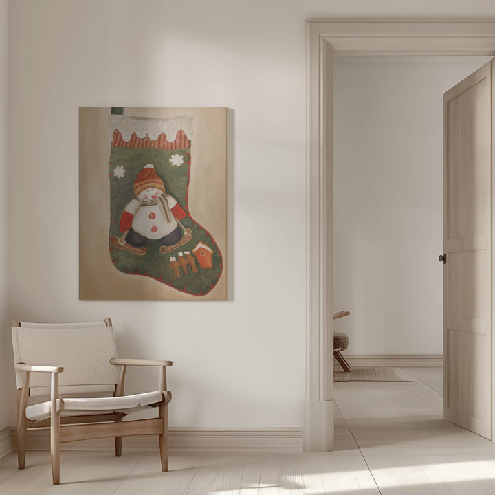 "Christmas Stocking" Wrapped Canvas Wall Art