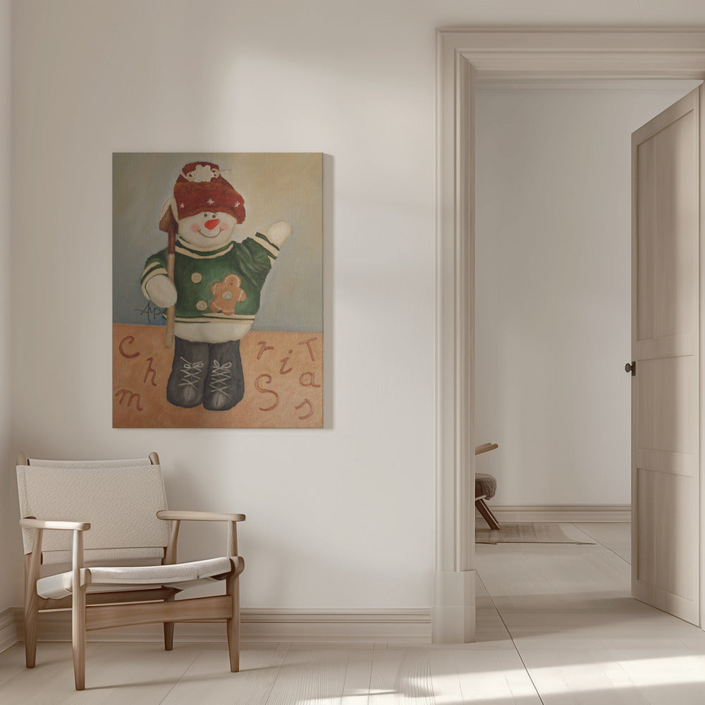 "Snowman Junior" Wrapped Canvas Wall Art