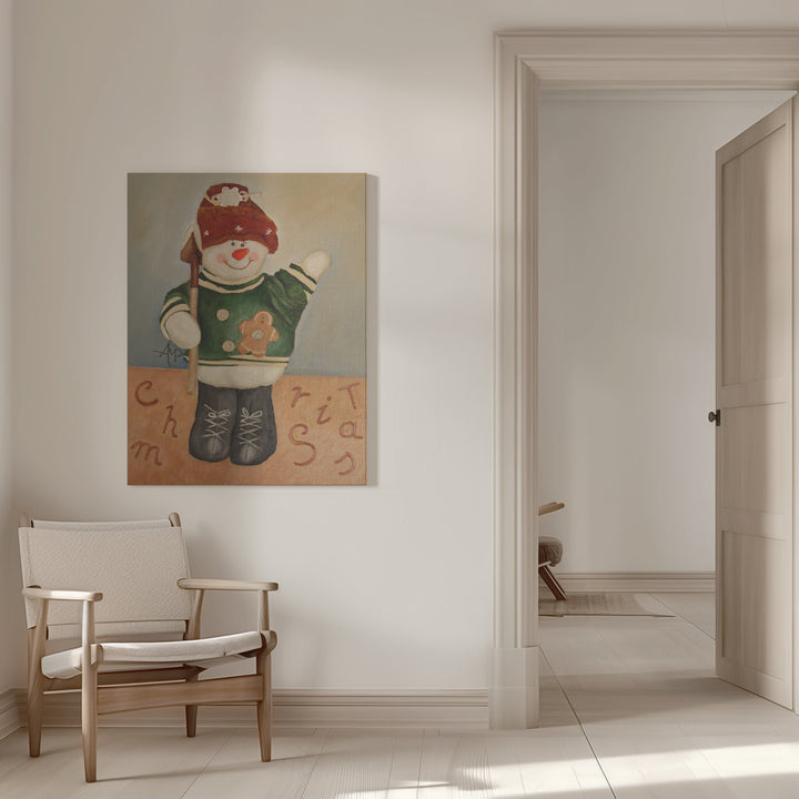 "Snowman Junior" Wrapped Canvas Wall Art