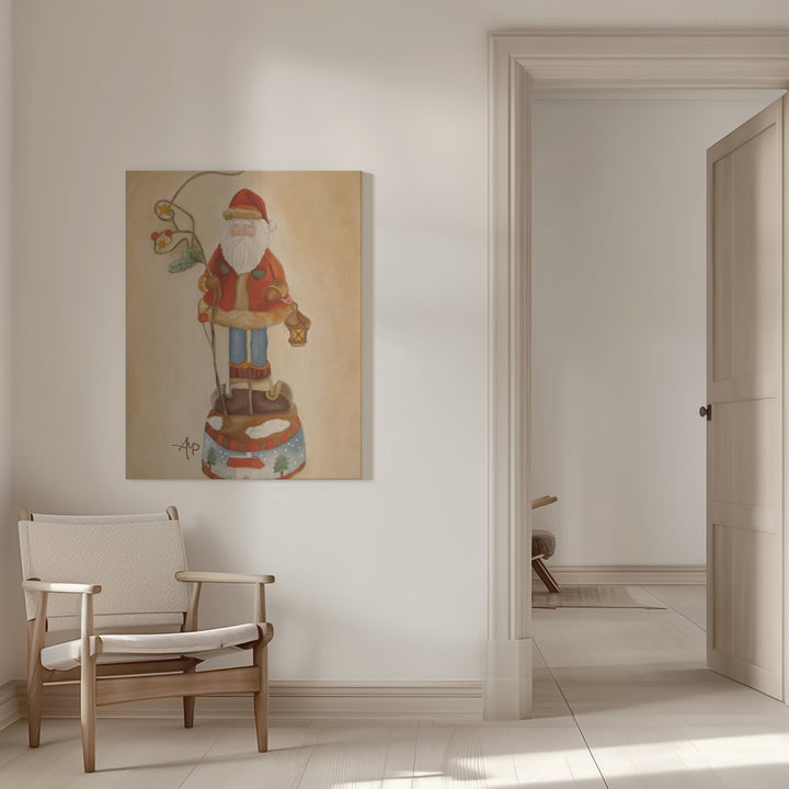 "Santa Is Coming" Wrapped Canvas Wall Art