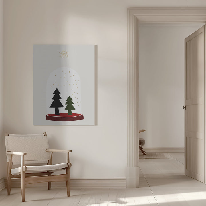 "Dancing Snowflakes" Wrapped Canvas Wall Art