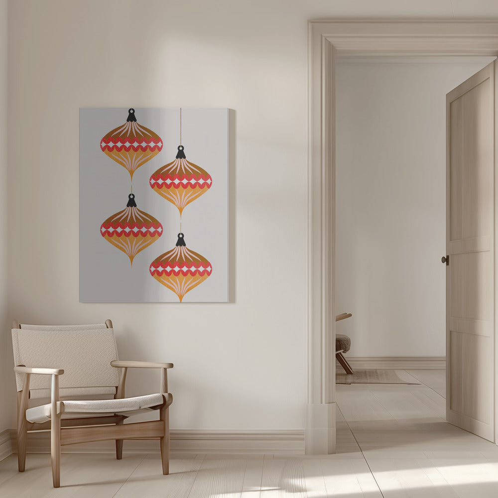 "Christmas Balls (vers.2)" Wrapped Canvas Wall Art
