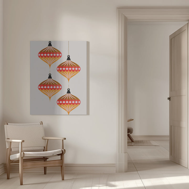 "Christmas Balls (vers.2)" Wrapped Canvas Wall Art