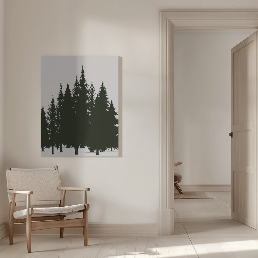 "Tannenwald (dark)" Wrapped Canvas Wall Art