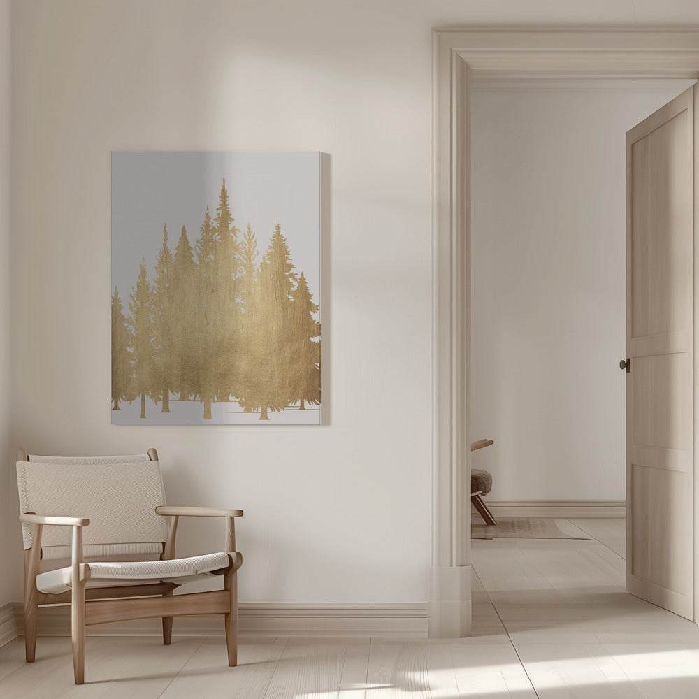 "Tannenwald (gold)" Wrapped Canvas Wall Art