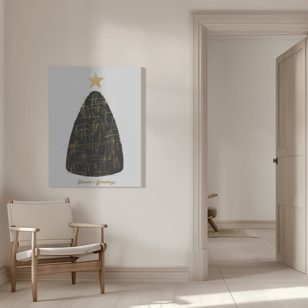 "Seasons Greetings" Wrapped Canvas Wall Art