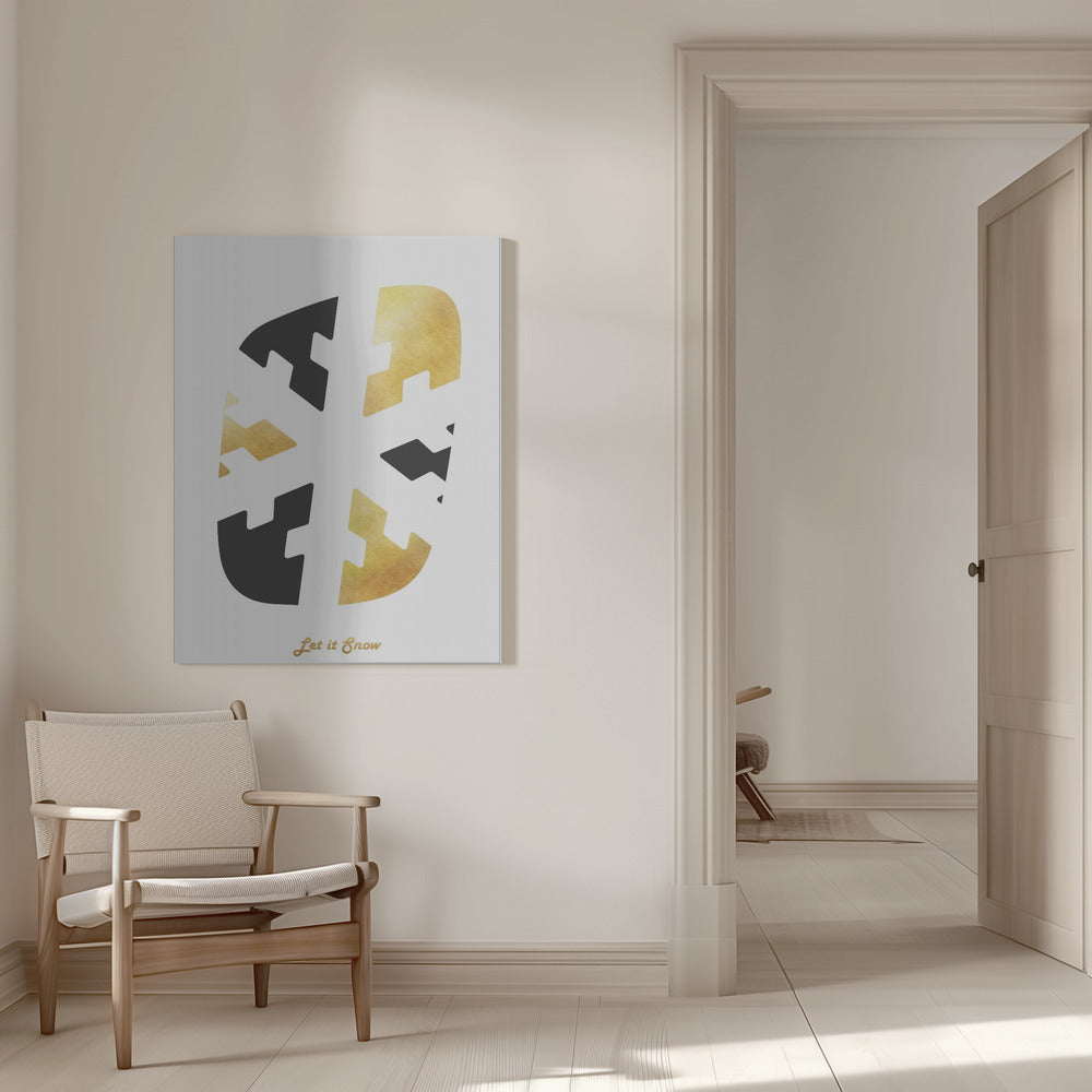 "Let it Snow" Wrapped Canvas Wall Art