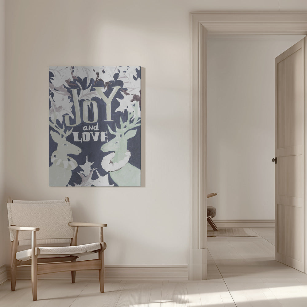 "Joy & Love" Wrapped Canvas Wall Art