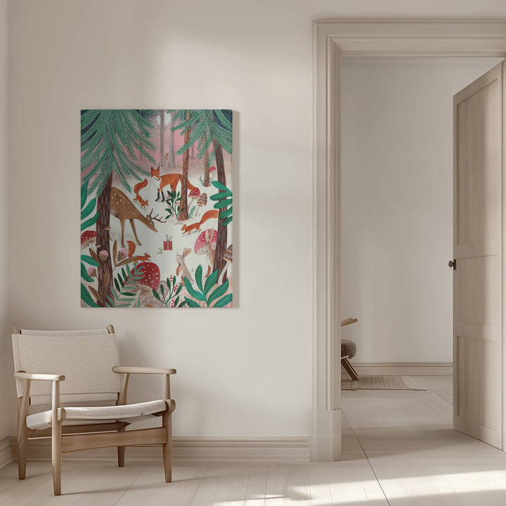 "Surprise in the forest" Wrapped Canvas Wall Art