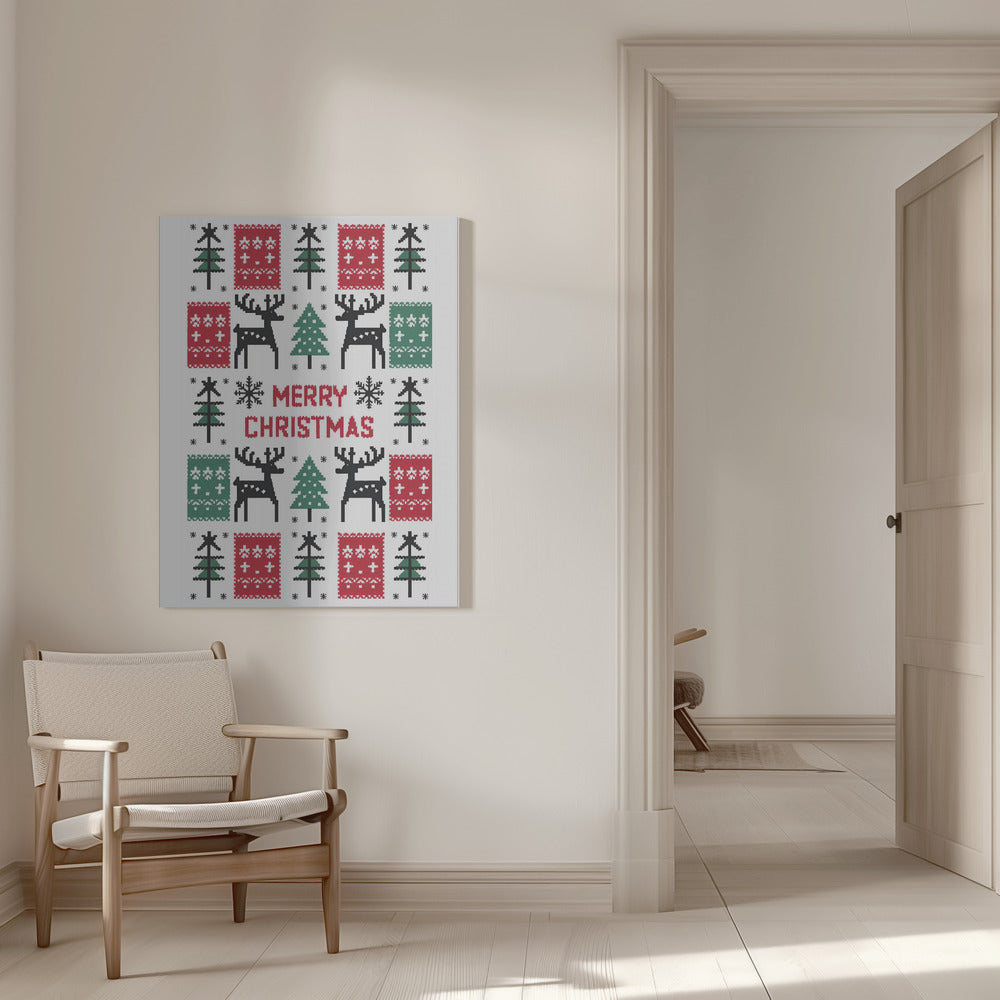 "Merry Christmas" Wrapped Canvas Wall Art