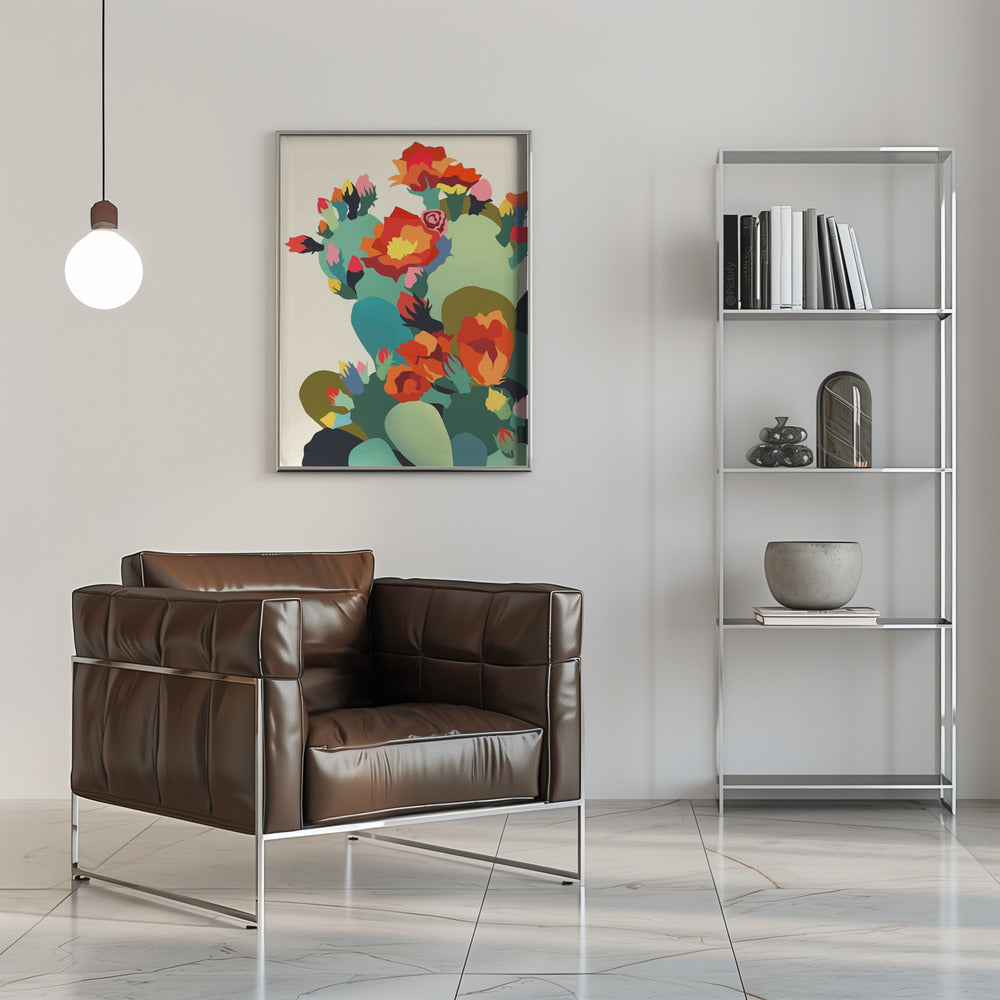 "How Cactus Got Its Groove Back" Framed Textured Wall Art