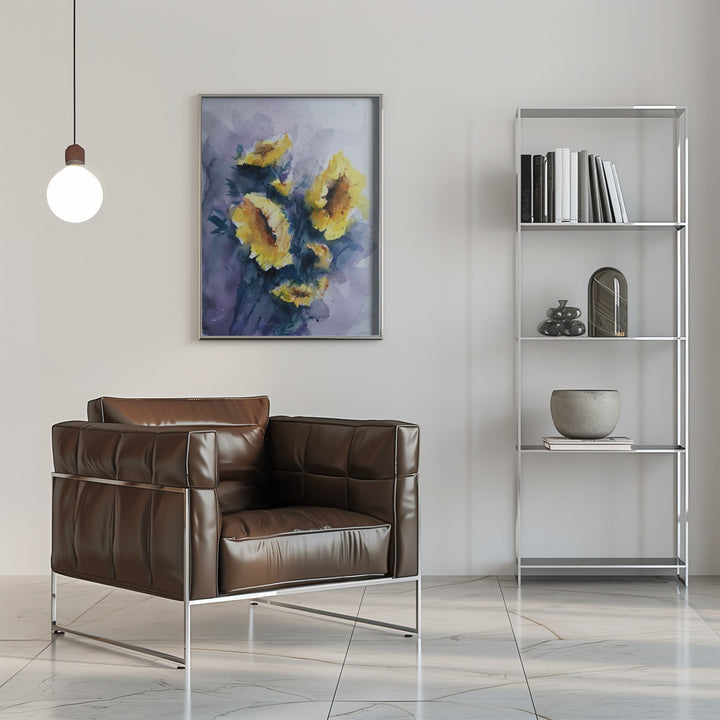 "sunflowers" Framed Textured Wall Art