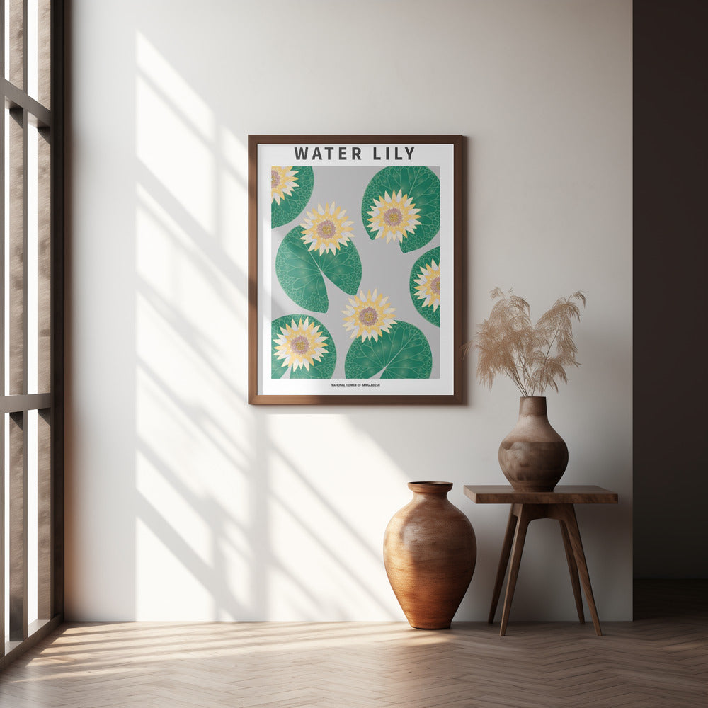 "Water lily" Framed Textured Wall Art
