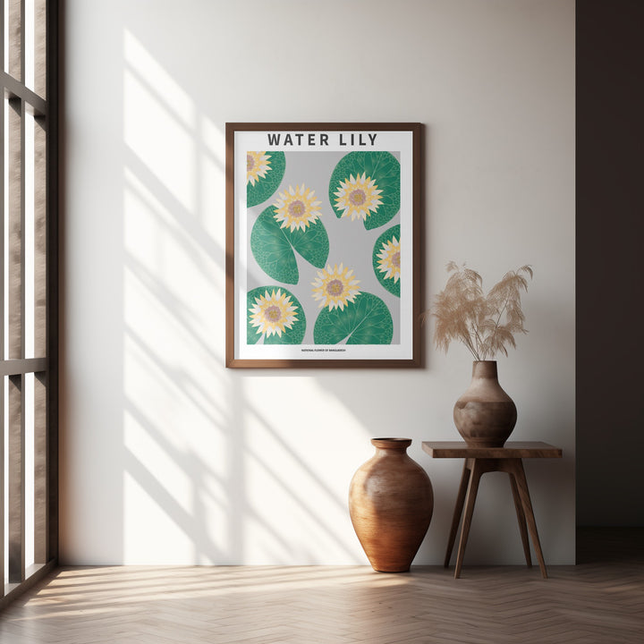 "Water lily" Framed Textured Wall Art