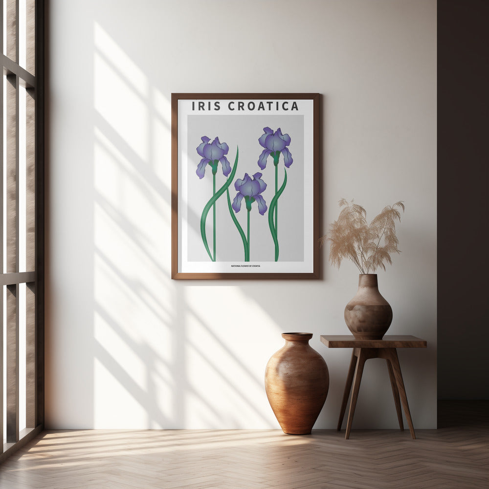 "Iris Croatica" Framed Textured Wall Art