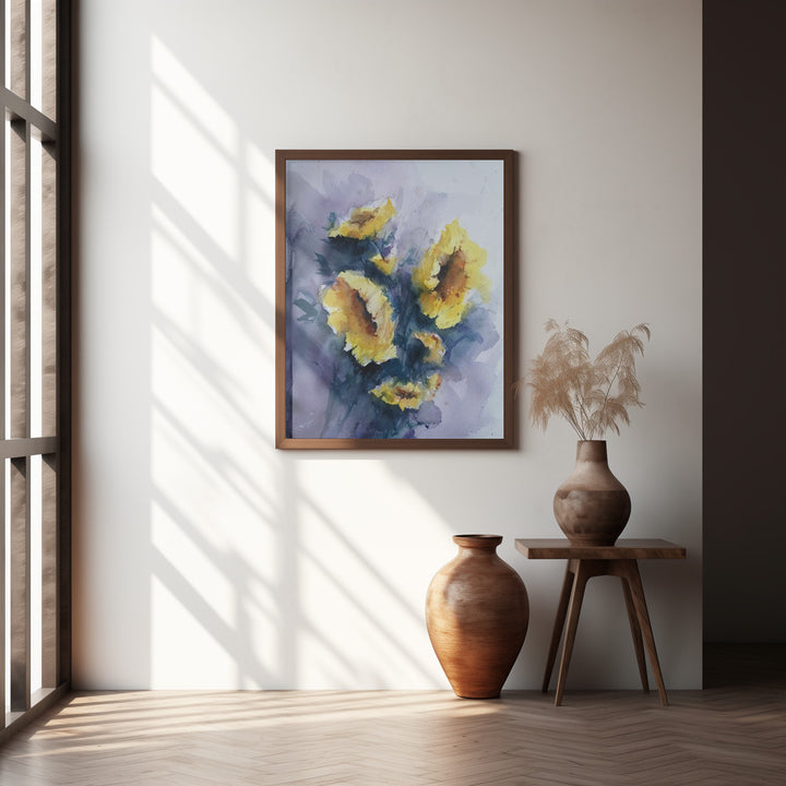 "sunflowers" Framed Textured Wall Art