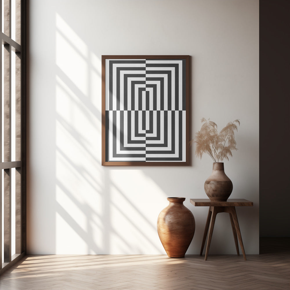 "Black and white lines" Wall Art