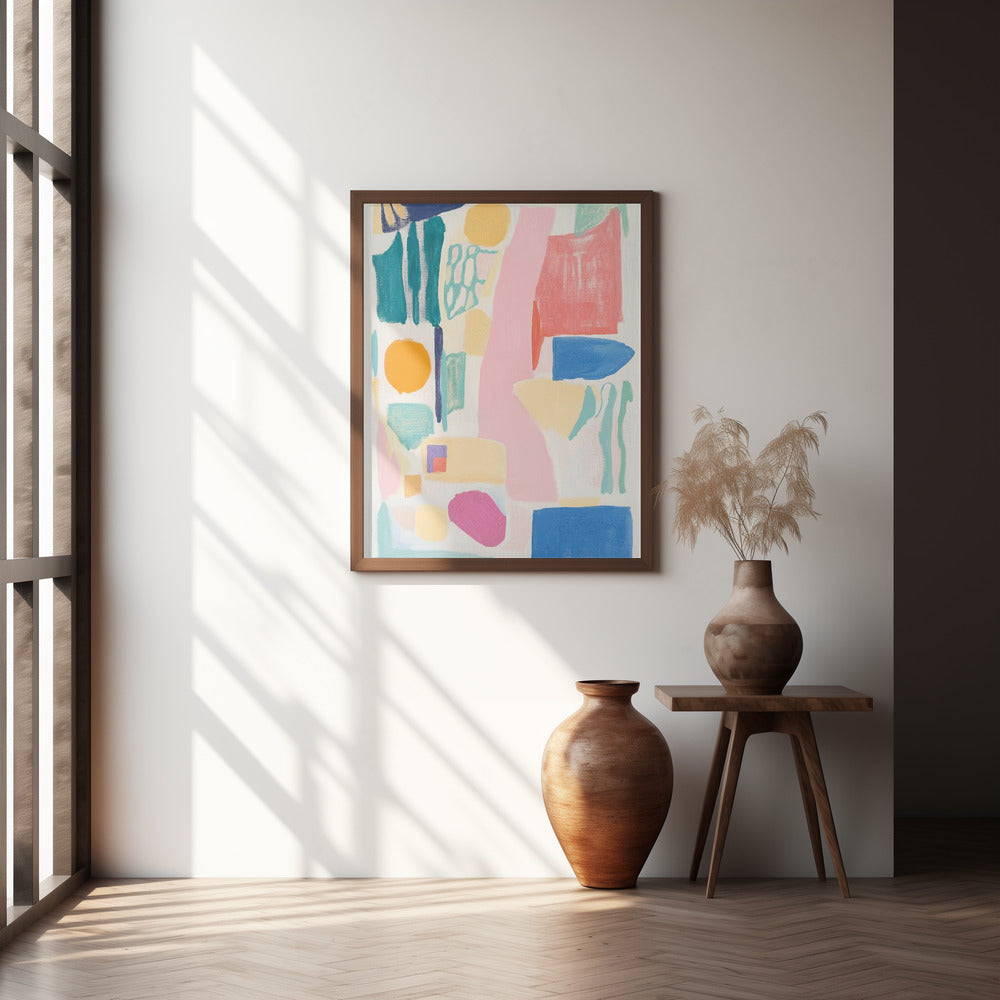 "Abstract Colorful Geometry" Wall Art