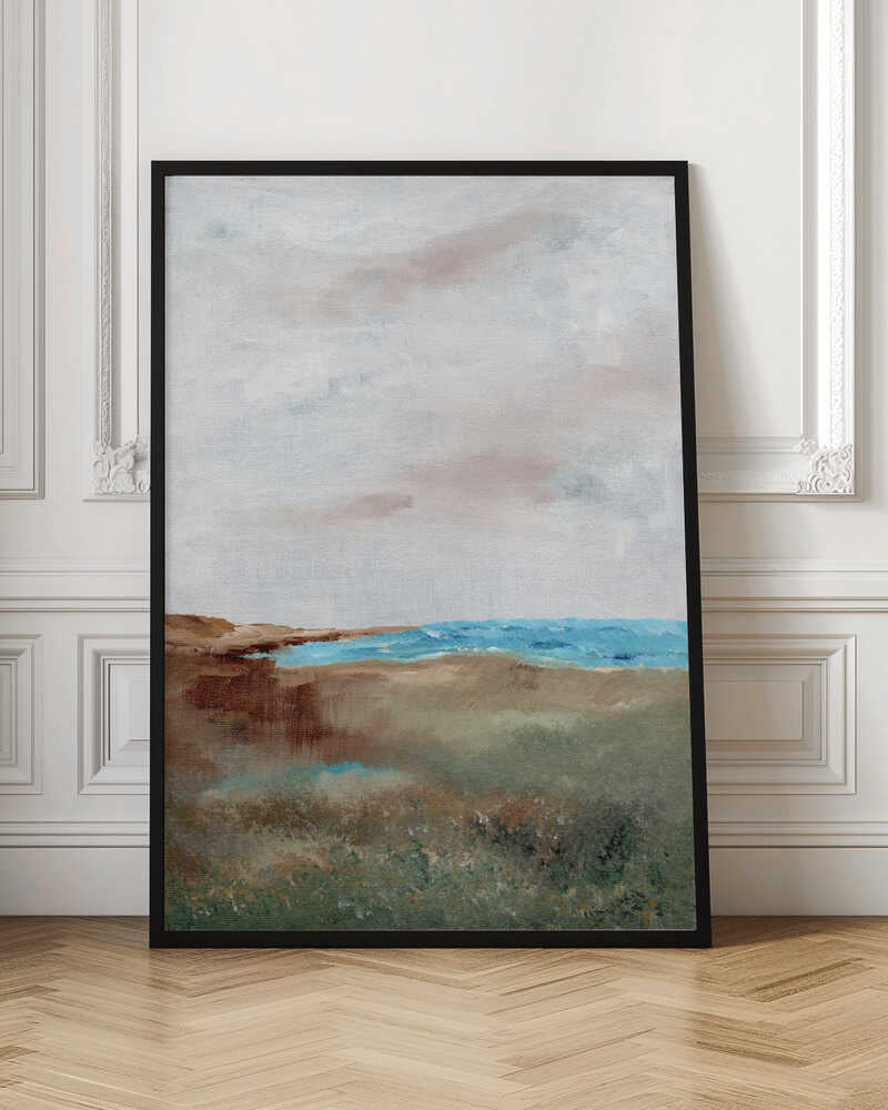 "Serene Beach Landscape" by Nikita Jariwala — Coastal Wall Art