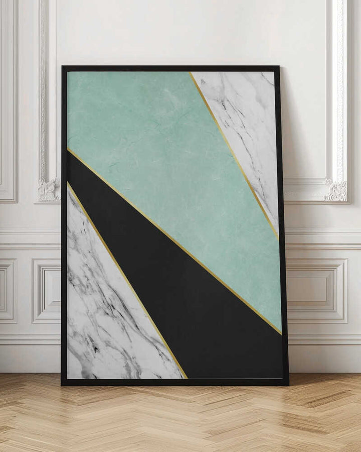 Geometric Marble Gold Design