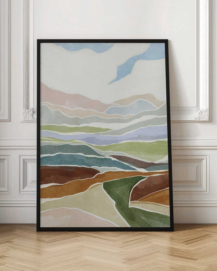 "Layered Landscape Hues" by Nikita Jariwala — Landscape Wall Art