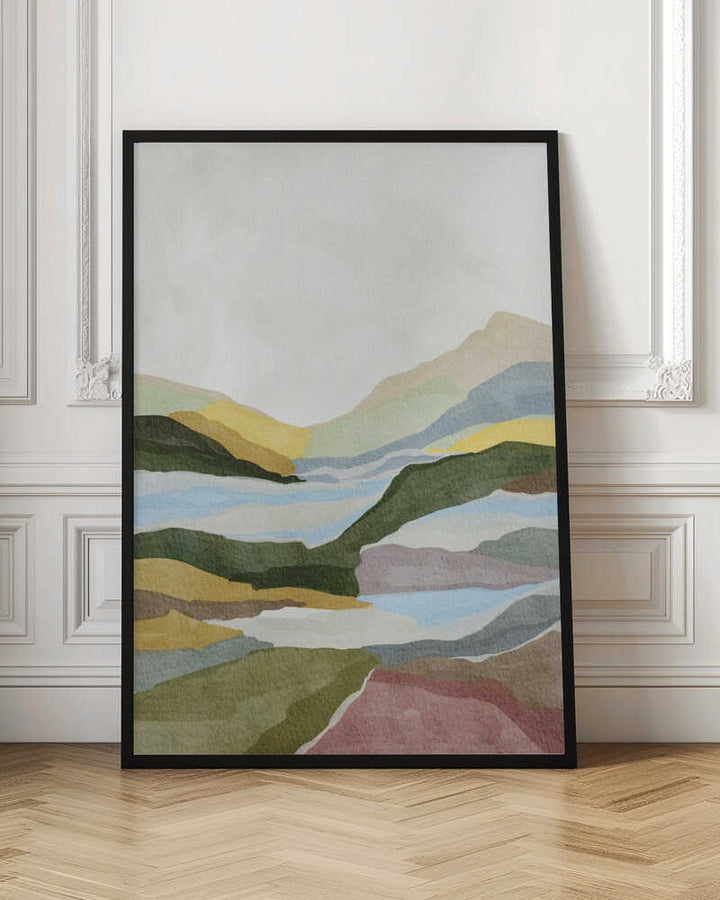 "Serene Layered Landscape" by Nikita Jariwala — Landscape Wall Art