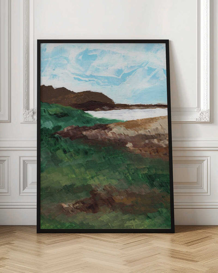 "Grassy Ocean Vista" by Nikita Jariwala — Coastal Wall Art