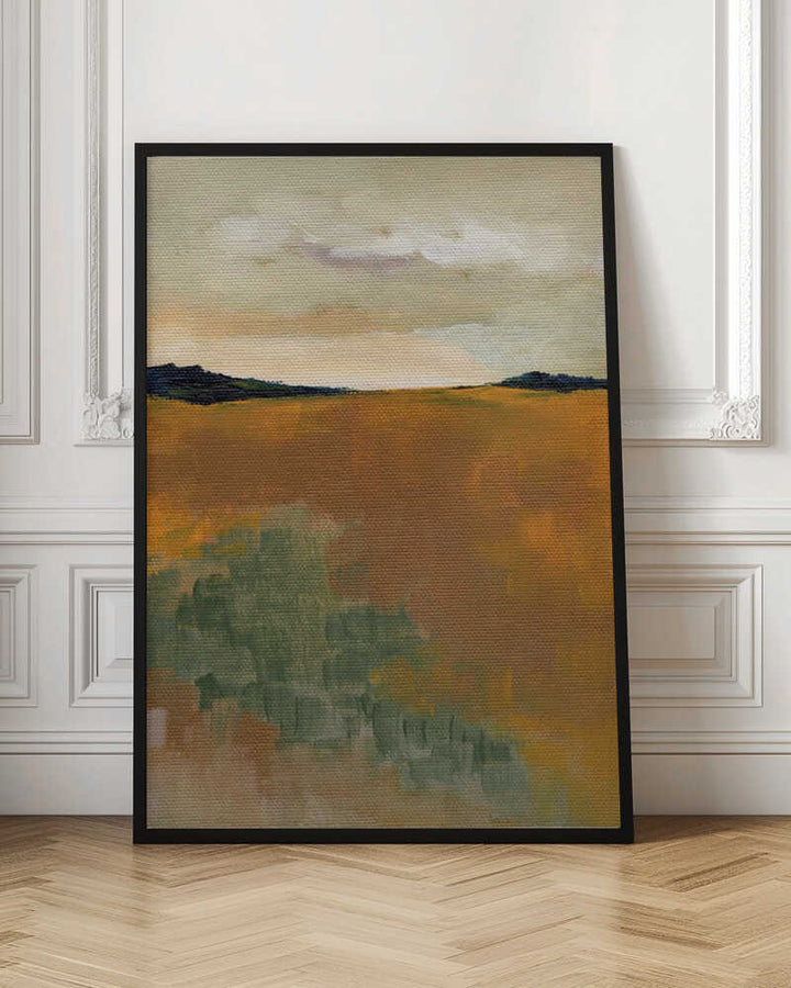 "Golden Abstract Field" by Nikita Jariwala — Landscape Wall Art