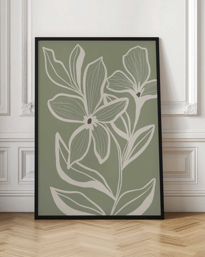 "Green Botanical Flow" by Nikita Jariwala — Botanical Wall Art