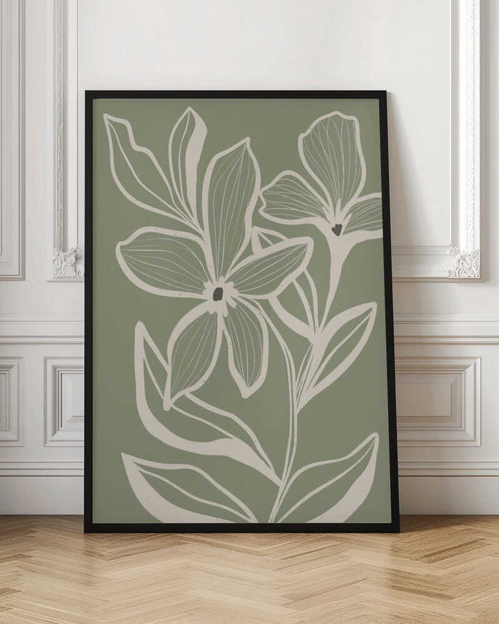 "Green Botanical Flow" by Nikita Jariwala — Botanical Wall Art