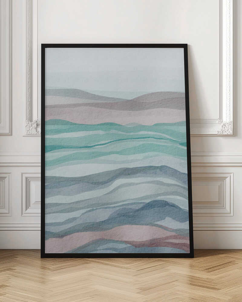 "Soft Layered Landscape" by Nikita Jariwala — Abstract Wall Art