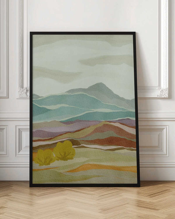 "Layered Mountain Landscape" by Nikita Jariwala — Landscape Wall Art