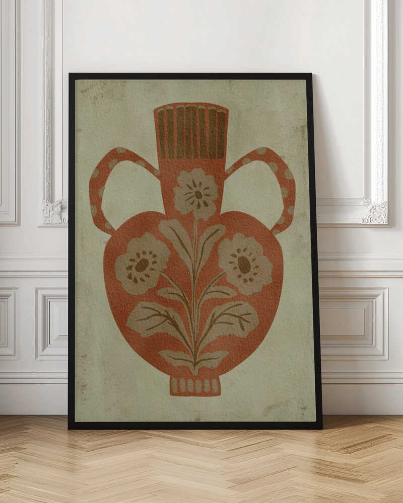 "Rustic Floral Vase" by Nikita Jariwala — Still Life Wall Art